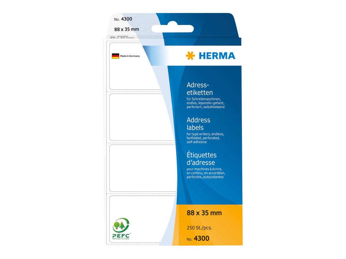 HERMA - Papier - selbstklebend - weiß - 88 x