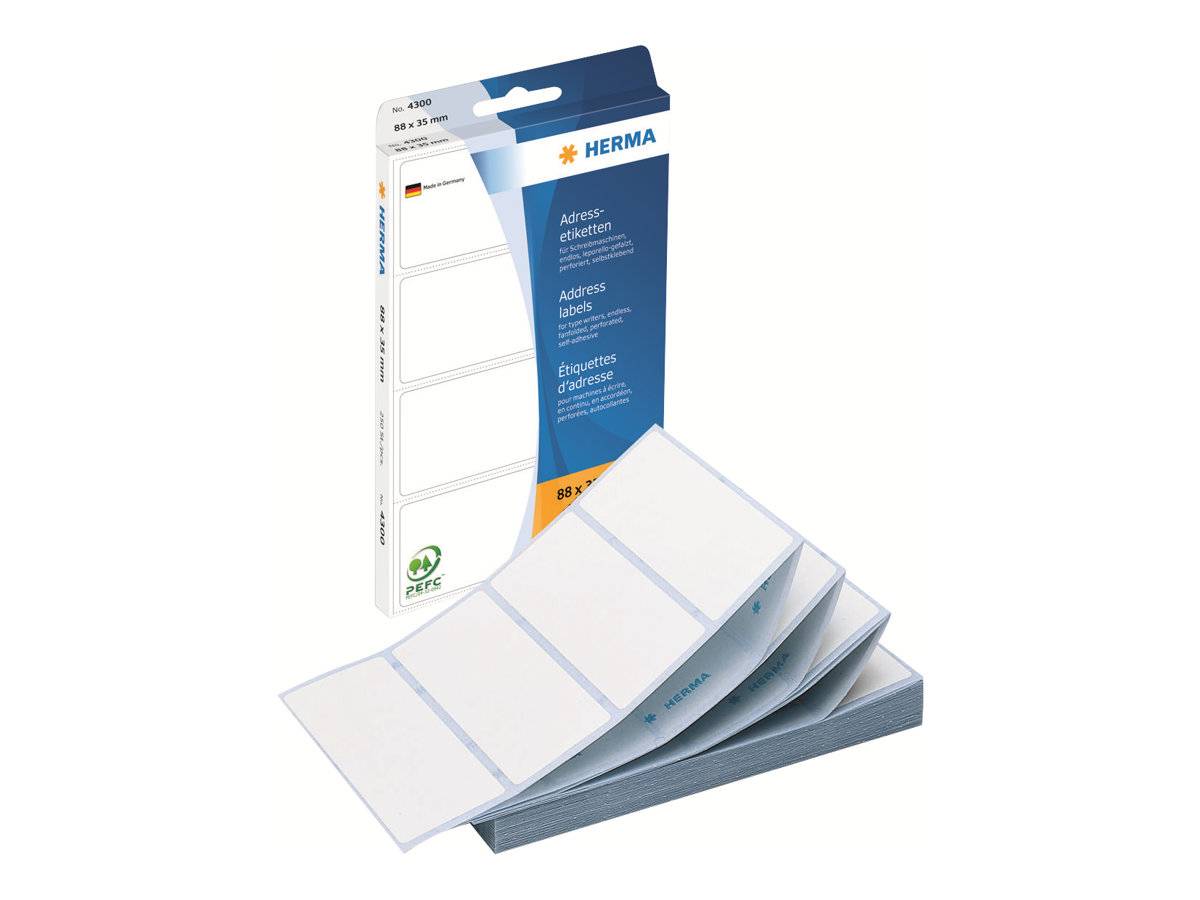HERMA - Papier - selbstklebend - weiß - 88 x