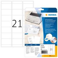 HERMA - Papier - permanenter Klebstoff - Mattes Weiß - 67 x 38 mm 420 Etikett(en) (20 Bogen x 21)