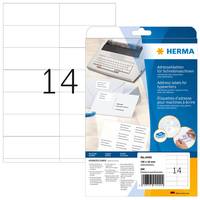 HERMA - Weiß - 105 x 42 mm 280 Stck. (20 Bogen x 14) leporellogefaltete