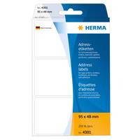 HERMA - Weiß - 95 x 48 mm 250 Stck. leporellogefaltete