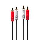 LINDY 35664 Cinch Audio Anschlusskabel [2x Cinch-Stecker - 2x Cinch-Stecker] 10.00 m Schwarz