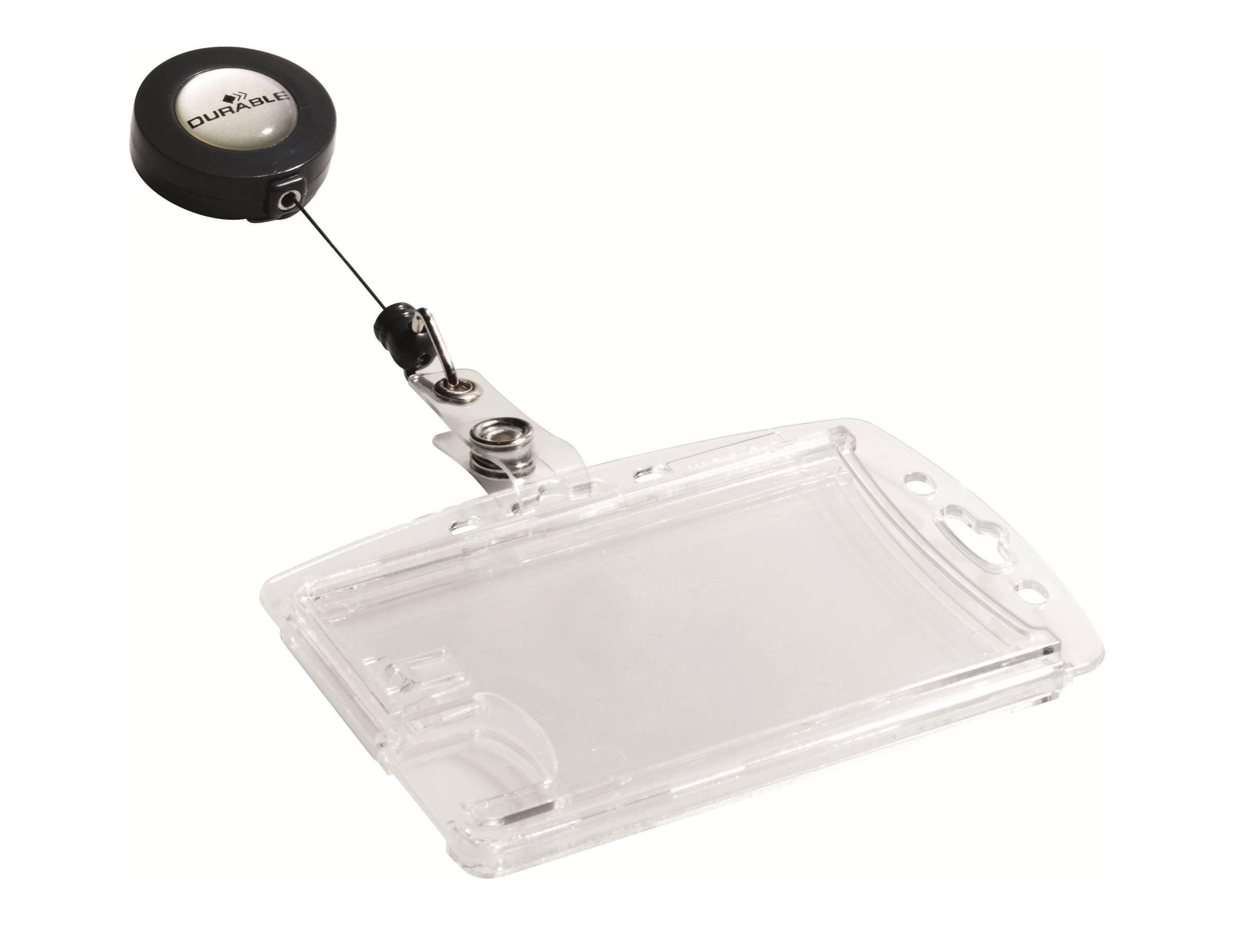 DURABLE - Kartenhalter - für 54 x 85 mm - Clip - durchsichtig (Packung mit 10)