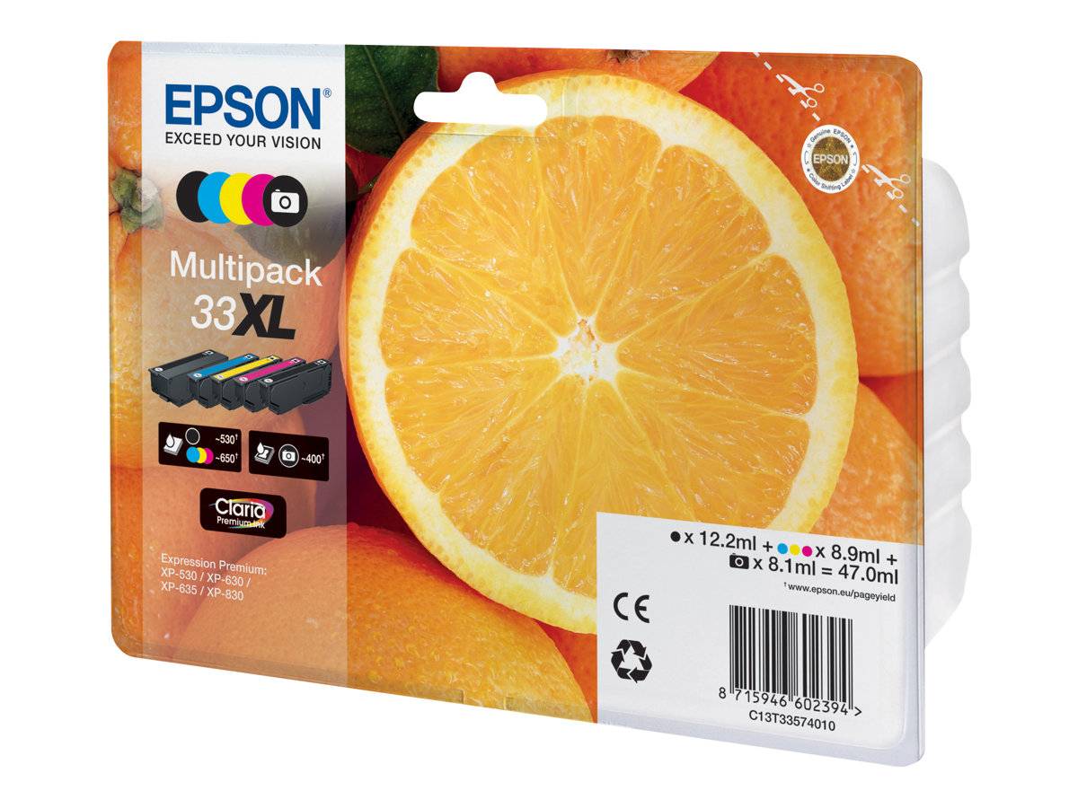 Epson 33XL Multipack - 5er-Pack - 47 ml - XL - Schwarz - Gelb - Cyan - Magenta -