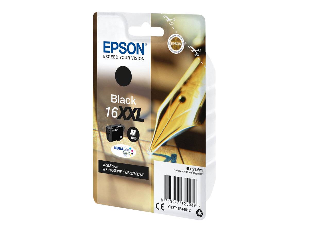 Epson Druckerpatrone T1681, 16XXL Original Schwarz C13T16814012