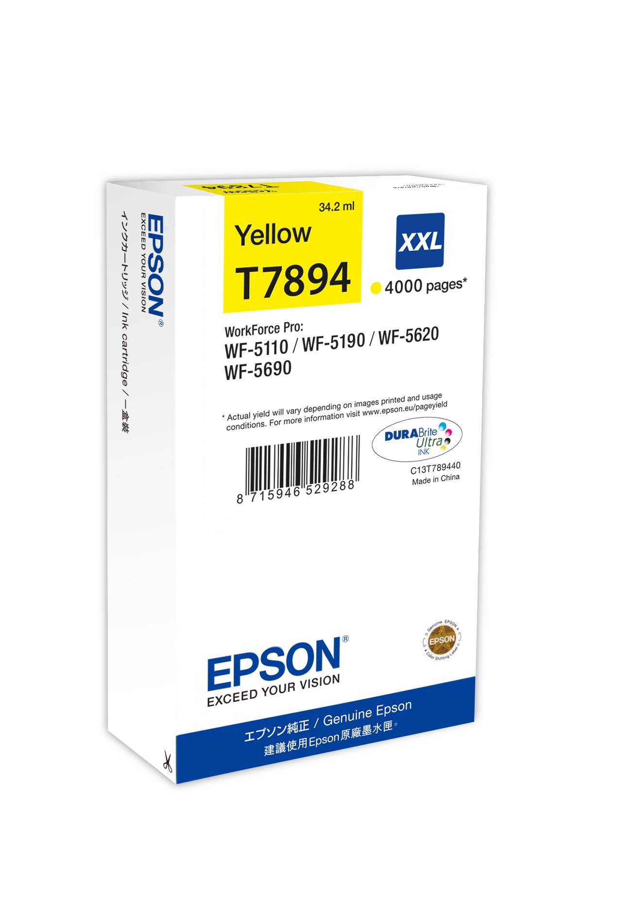 Epson Druckerpatrone T7894, 79XXL Original Gelb C13T789440