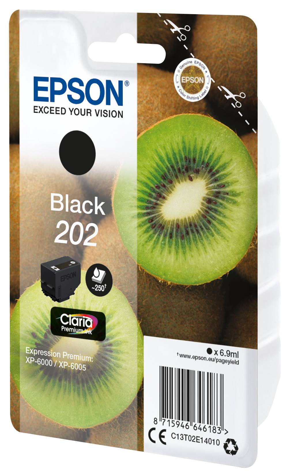 Epson Druckerpatrone T02E1, 202 Original Schwarz C13T02E14010