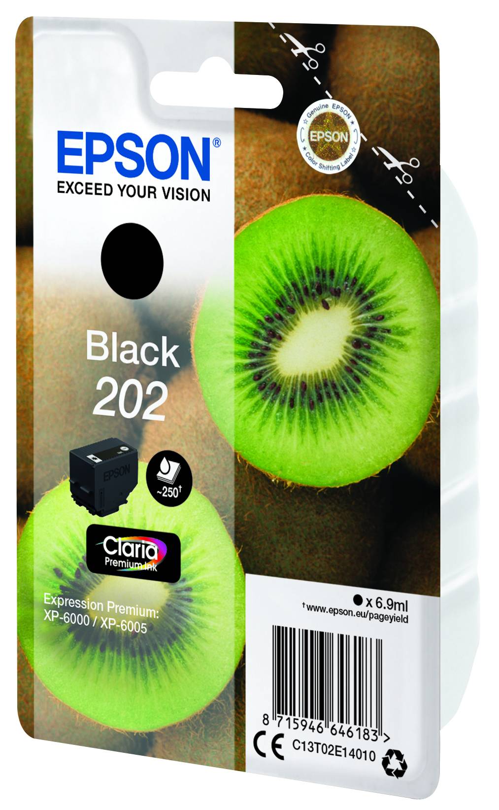 Epson Druckerpatrone T02E1, 202 Original Schwarz C13T02E14010
