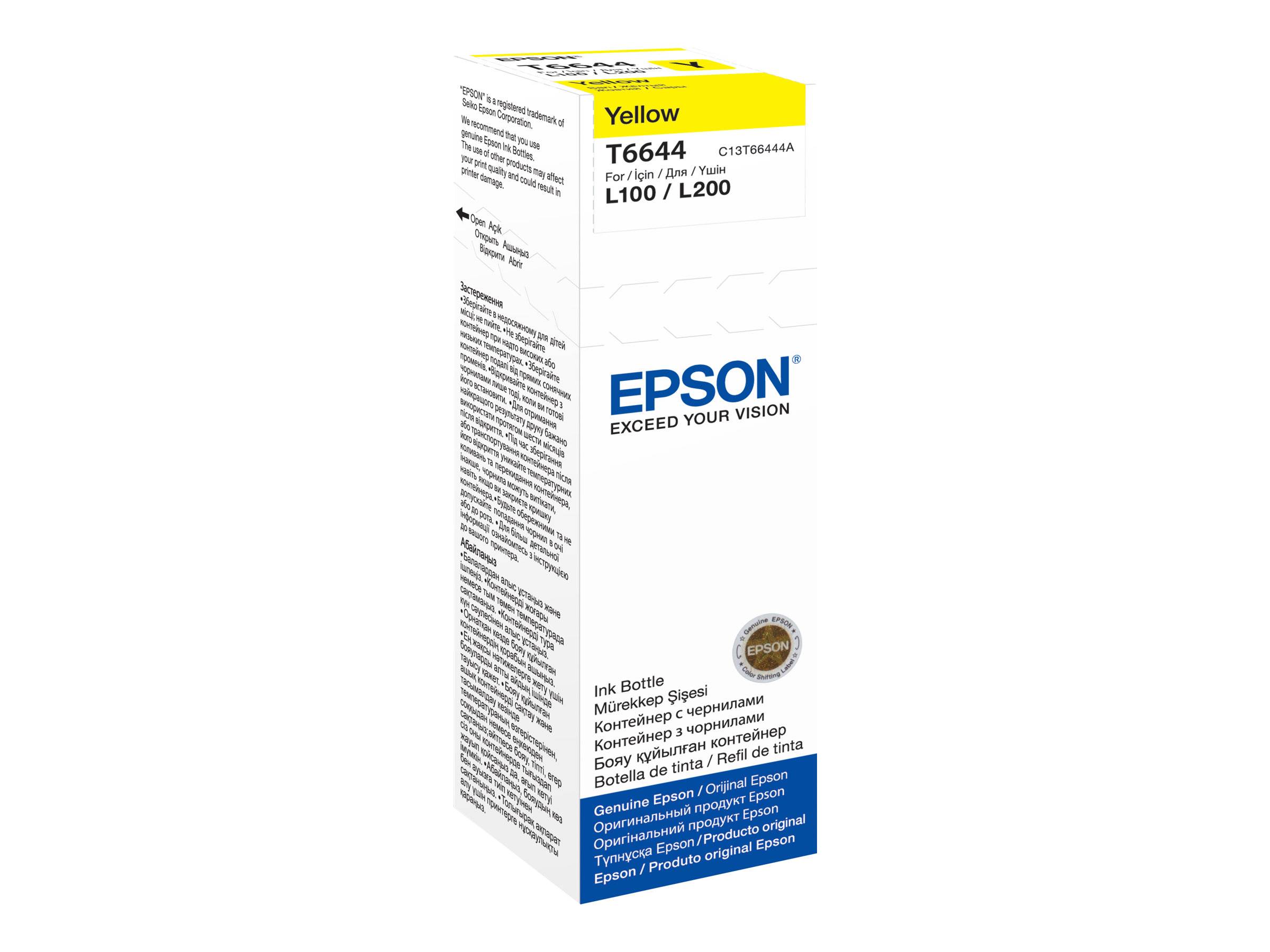 Epson C13T66444010 664 EcoTank Nachfülltinte Original Epson Gelb 70 ml