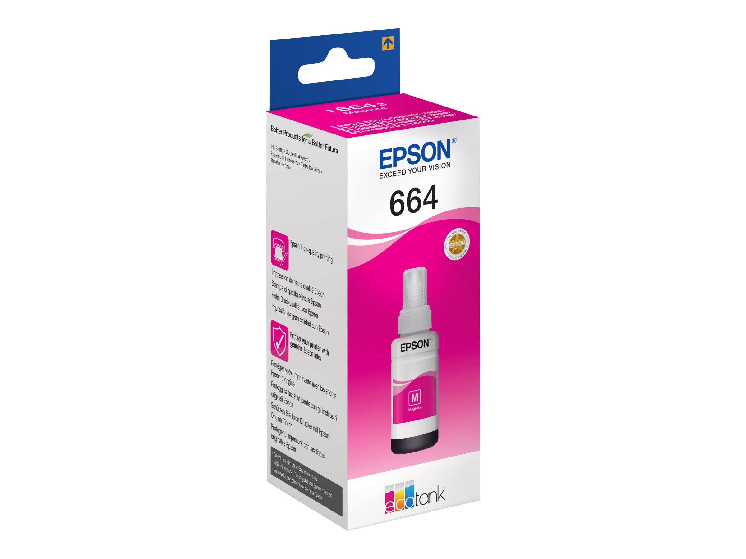 Epson C13T66434010 664 EcoTank Nachfülltinte Original Epson Magenta 70 ml