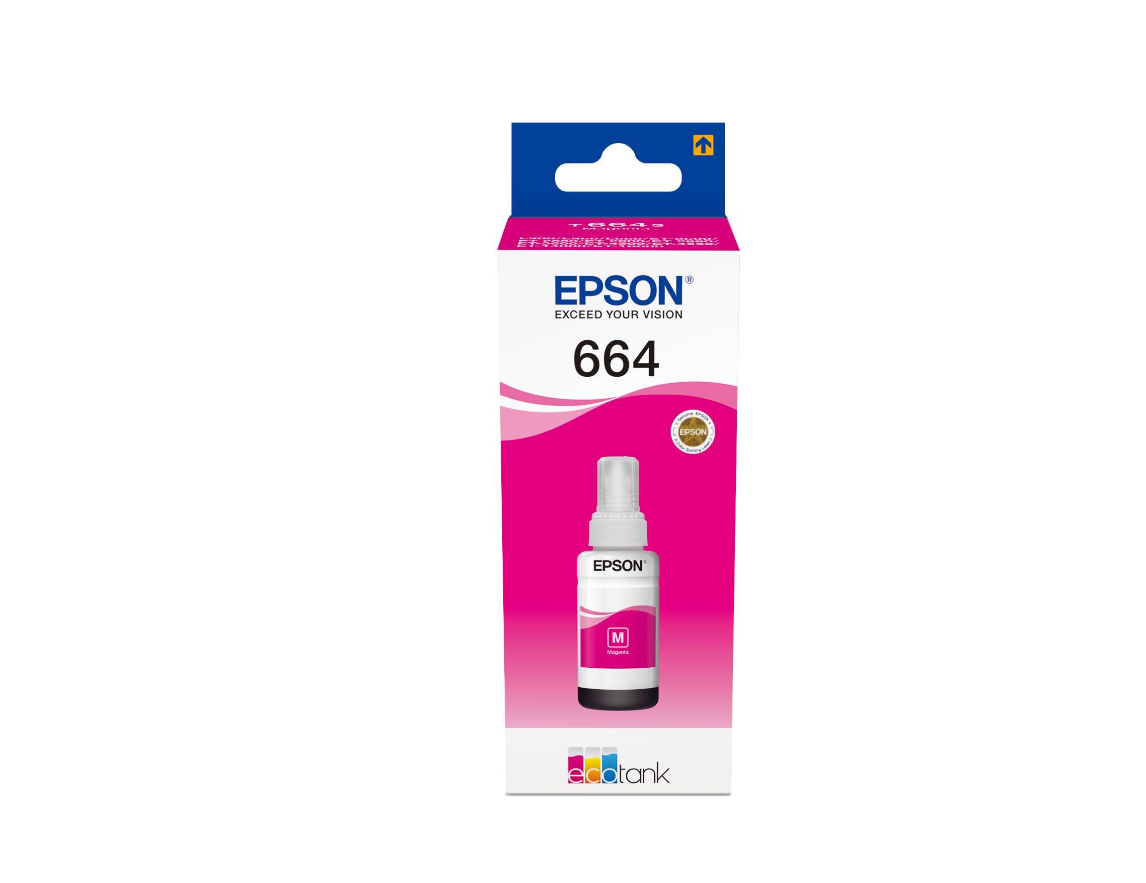 Epson C13T66434010 664 EcoTank Nachfülltinte Original Epson Magenta 70 ml