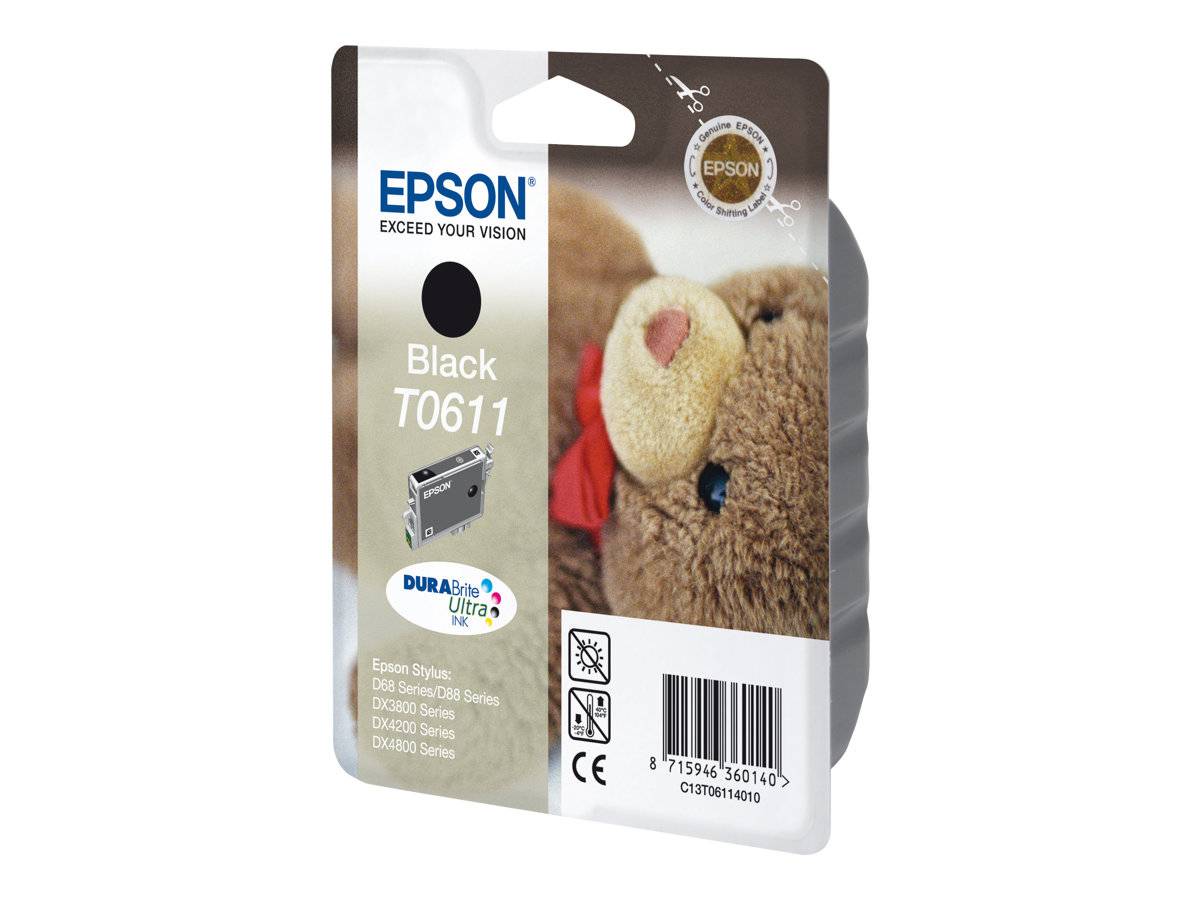 Epson Druckerpatrone T0611 Original Schwarz C13T06114010