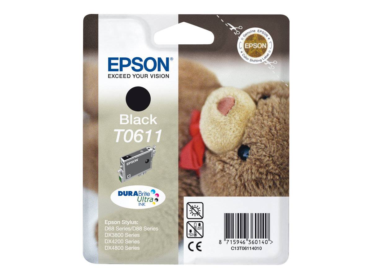 Epson Druckerpatrone T0611 Original Schwarz C13T06114010