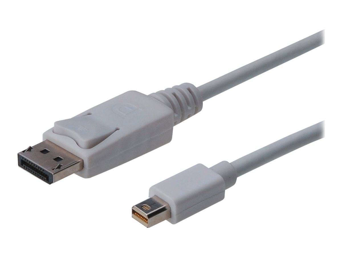 Digitus Mini-DisplayPort / DisplayPort Adapterkabel Mini DisplayPort Stecker, DisplayPort Stecker 3.00 m Weiß AK-340102-030-W DisplayPort-Kabel