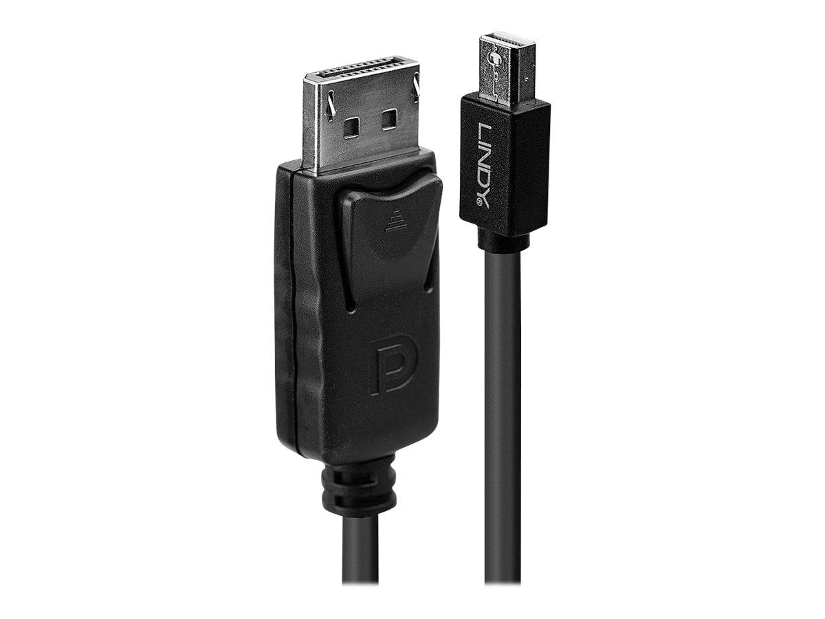LINDY Mini-DisplayPort / DisplayPort Adapterkabel Mini DisplayPort Stecker, DisplayPort Stecker 3.00 m Schwarz 41647 UL-zertifiziert, doppelt