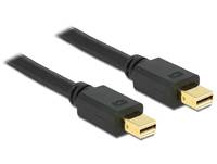 Delock Mini-DisplayPort Anschlusskabel Mini DisplayPort Stecker, Mini DisplayPort Stecker 2.00 m Schwarz 83475 vergoldete Steckkontakte