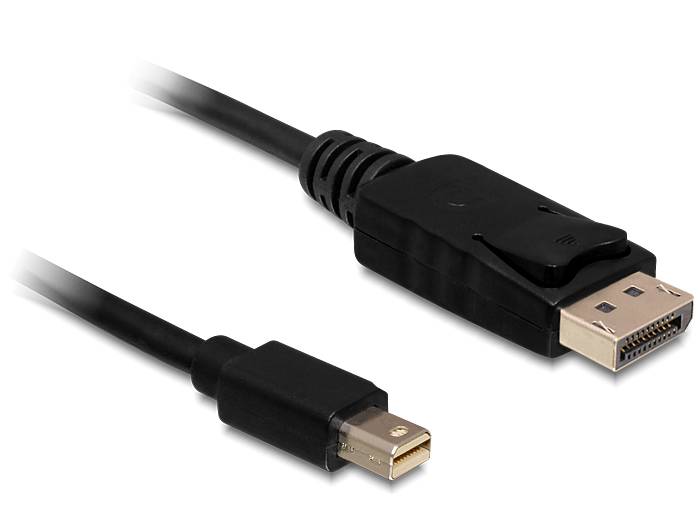 Delock Mini-DisplayPort / DisplayPort Adapterkabel Mini DisplayPort Stecker, DisplayPort Stecker 5.00 m Schwarz 83479 DisplayPort-Kabel