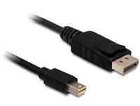 Delock Mini-DisplayPort / DisplayPort Adapterkabel Mini DisplayPort Stecker, DisplayPort Stecker 5.00 m Schwarz 83479 DisplayPort-Kabel