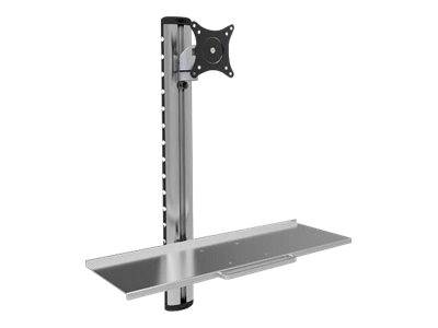 TECHly ICA-PLW 01 - Befestigungskit (Wandmontage, VESA-Adapter, Tastatur / Maus Regal) - für Monitor / Tastatur - Alumin