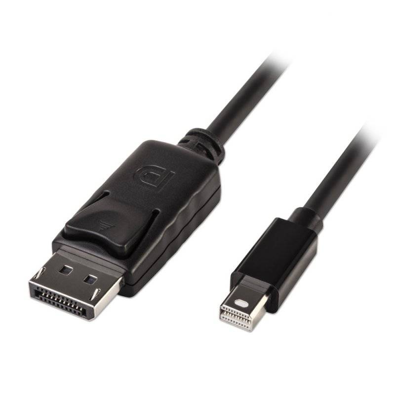 LINDY Mini-DisplayPort / DisplayPort Adapterkabel Mini DisplayPort Stecker, DisplayPort Stecker 2.00 m Schwarz 41646 DisplayPort-Kabel