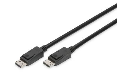 Digitus DisplayPort Anschlusskabel DisplayPort Stecker, DisplayPort Stecker 5.00 m Schwarz AK-340106-050-S vergoldete Steckkontakte, doppelt