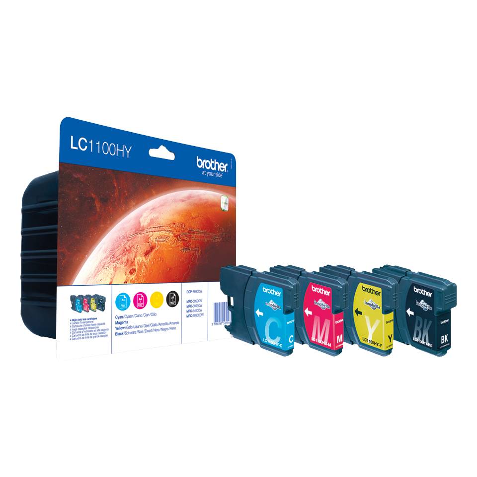 Brother LC1100HY Value Pack - 4er-Pack - Hohe Ergiebigkeit