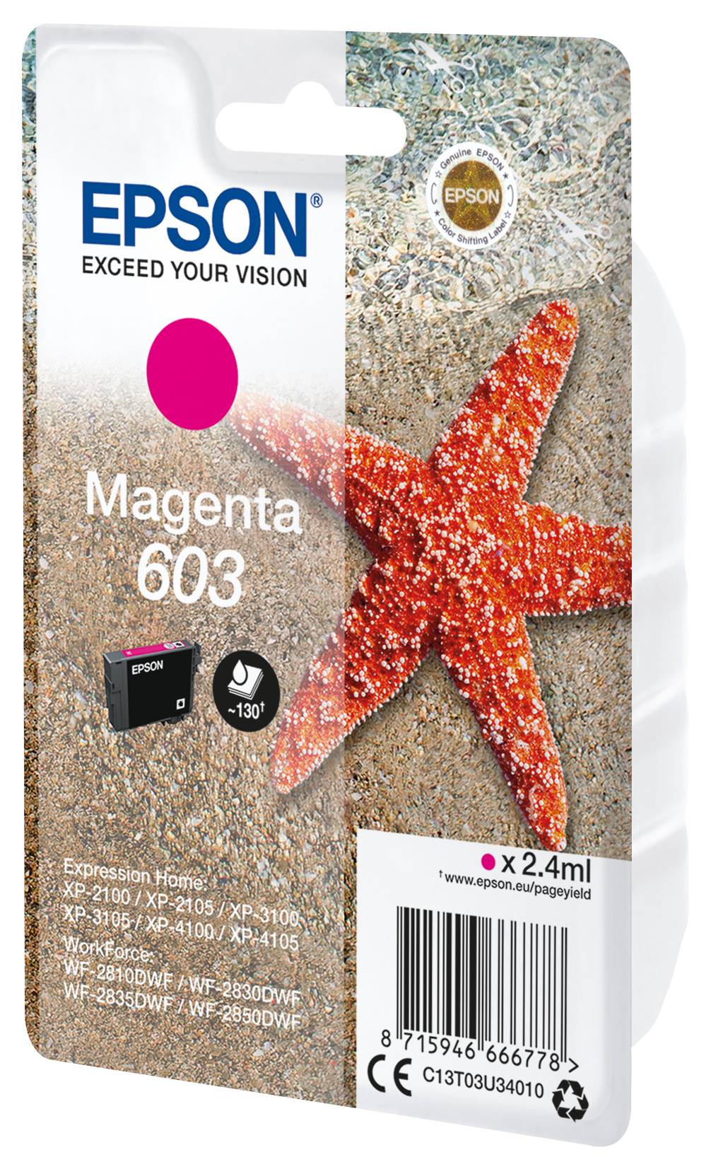 Epson Druckerpatrone T03U34, 603 Original Magenta C13T03U34010