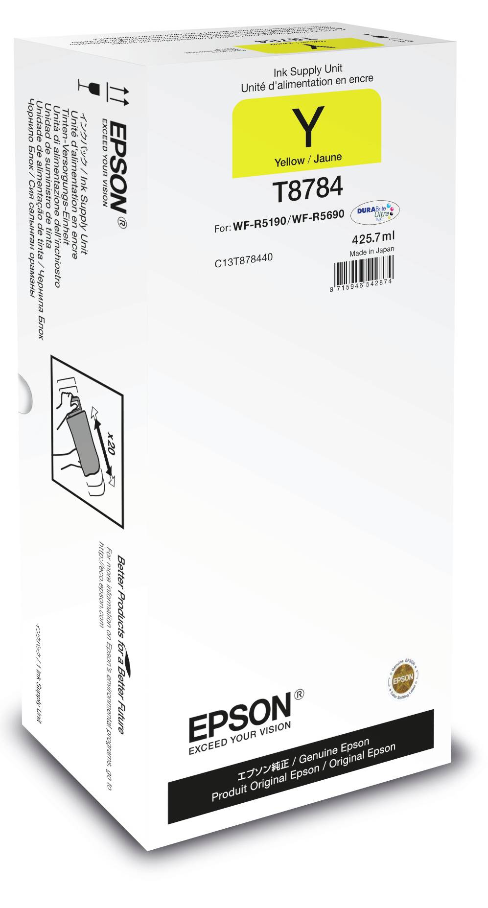 Epson T87844 - 425.7 ml - Gelb - Original - Nachfülltinte - für WorkForce Pro WF
