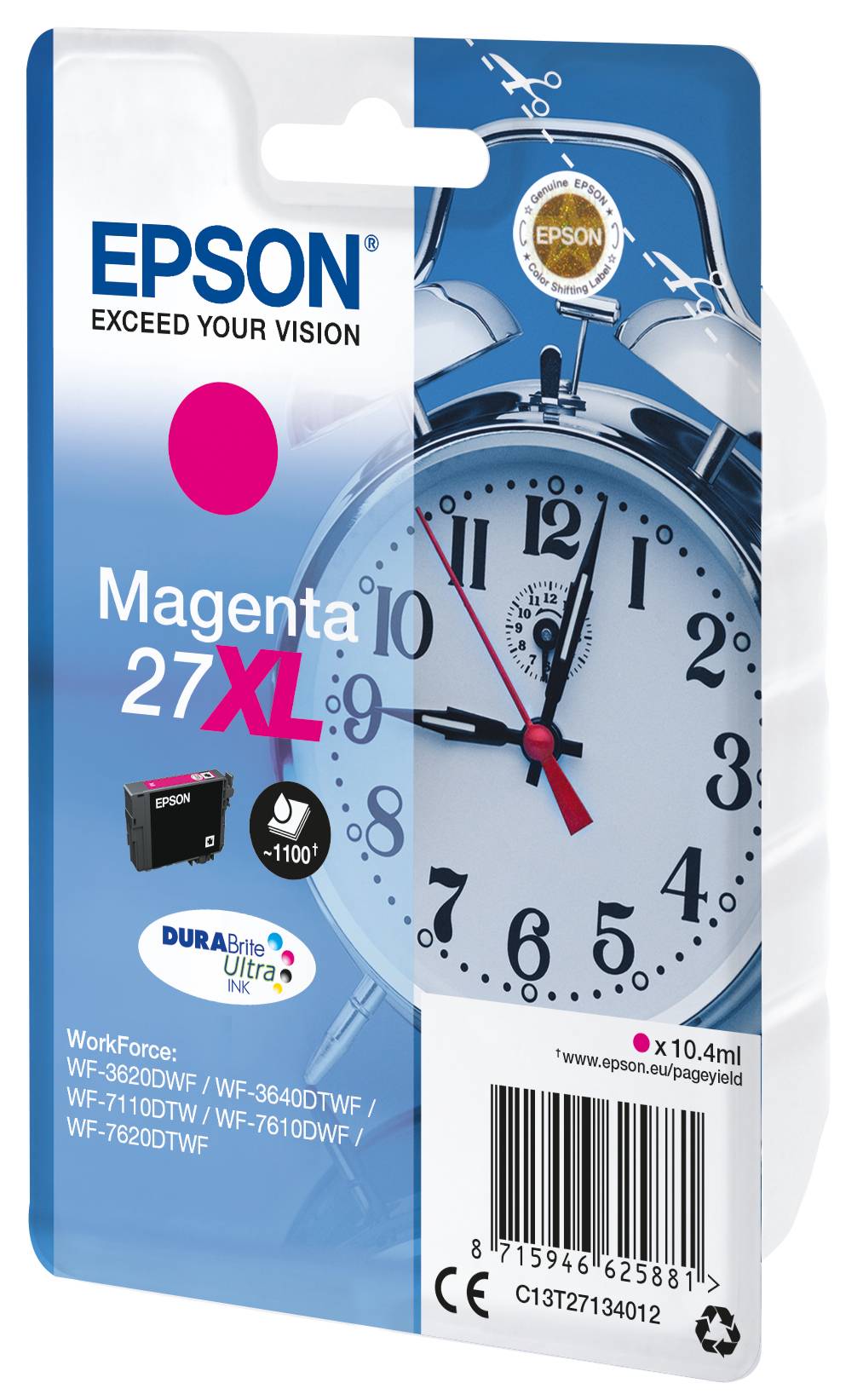 Epson Druckerpatrone T2713, 27XL Original Magenta C13T27134012
