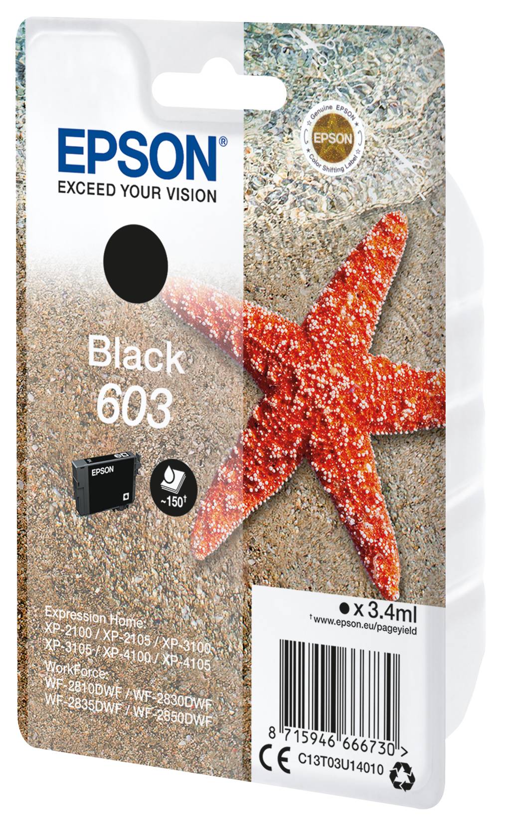 Epson Druckerpatrone T03U14, 603 Original Schwarz C13T03U14010