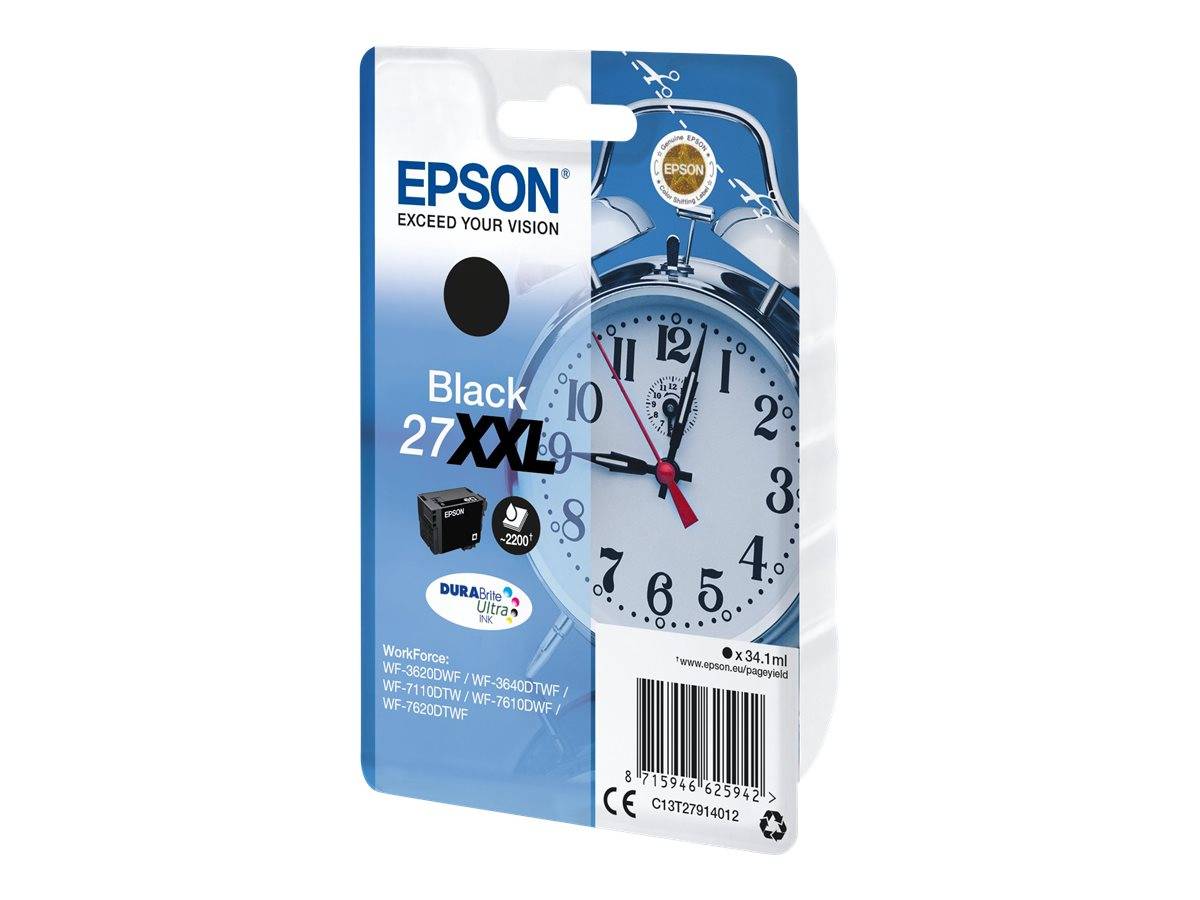 Epson Druckerpatrone T2791, 27XXL Original Schwarz C13T27914010