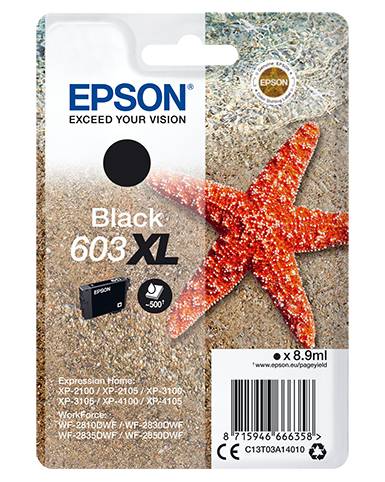 Epson Druckerpatrone T03A14, 603XL Original Schwarz C13T03A14010