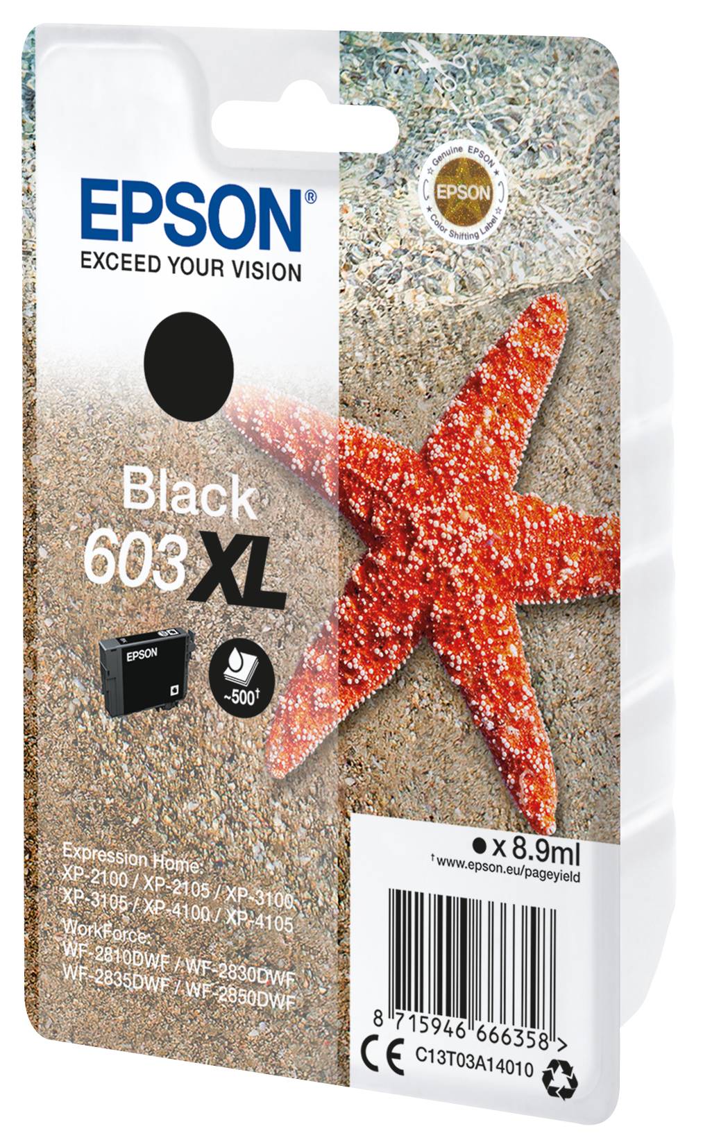 Epson Druckerpatrone T03A14, 603XL Original Schwarz C13T03A14010