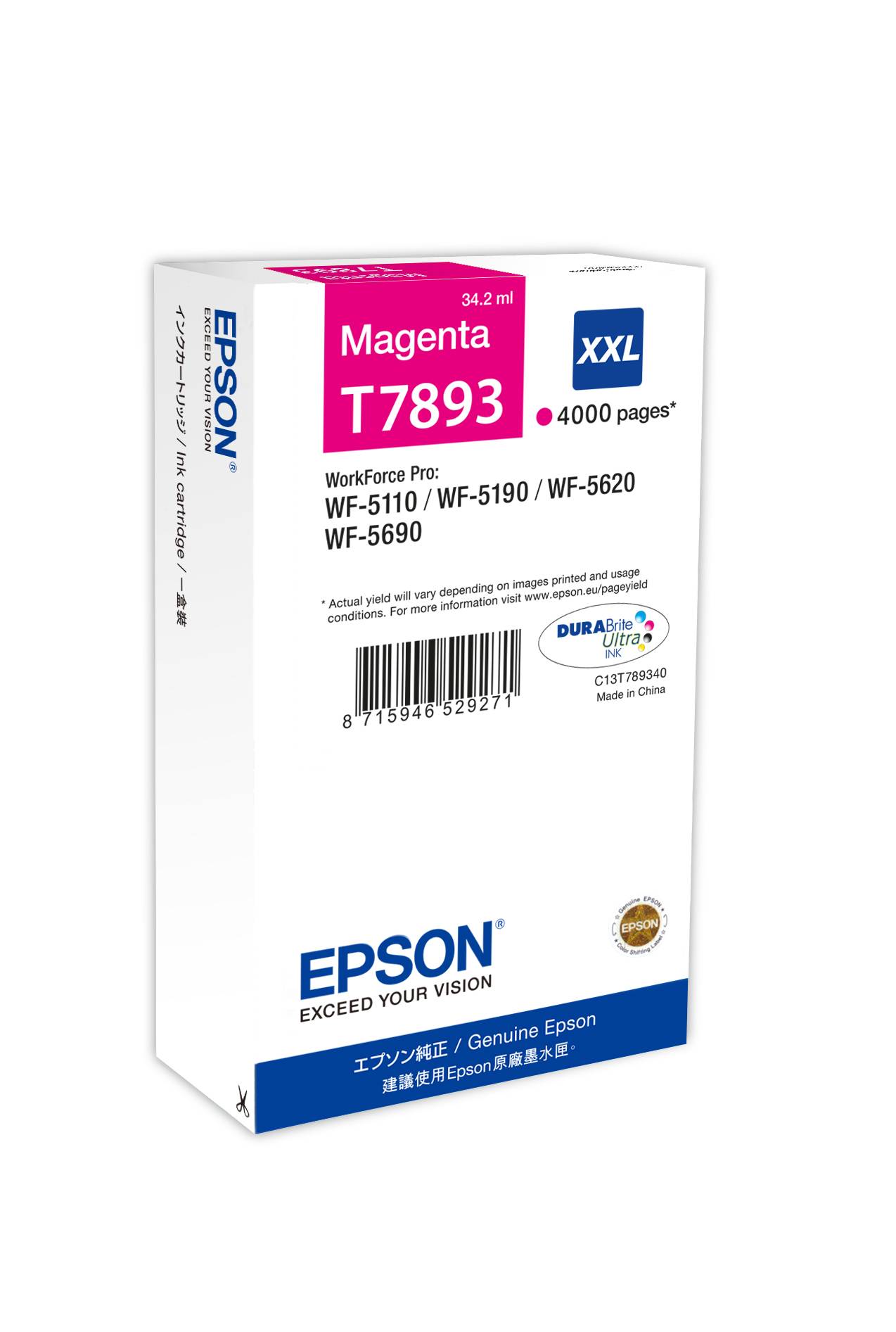 Epson Druckerpatrone T7893, 79XXL Original Magenta C13T789340