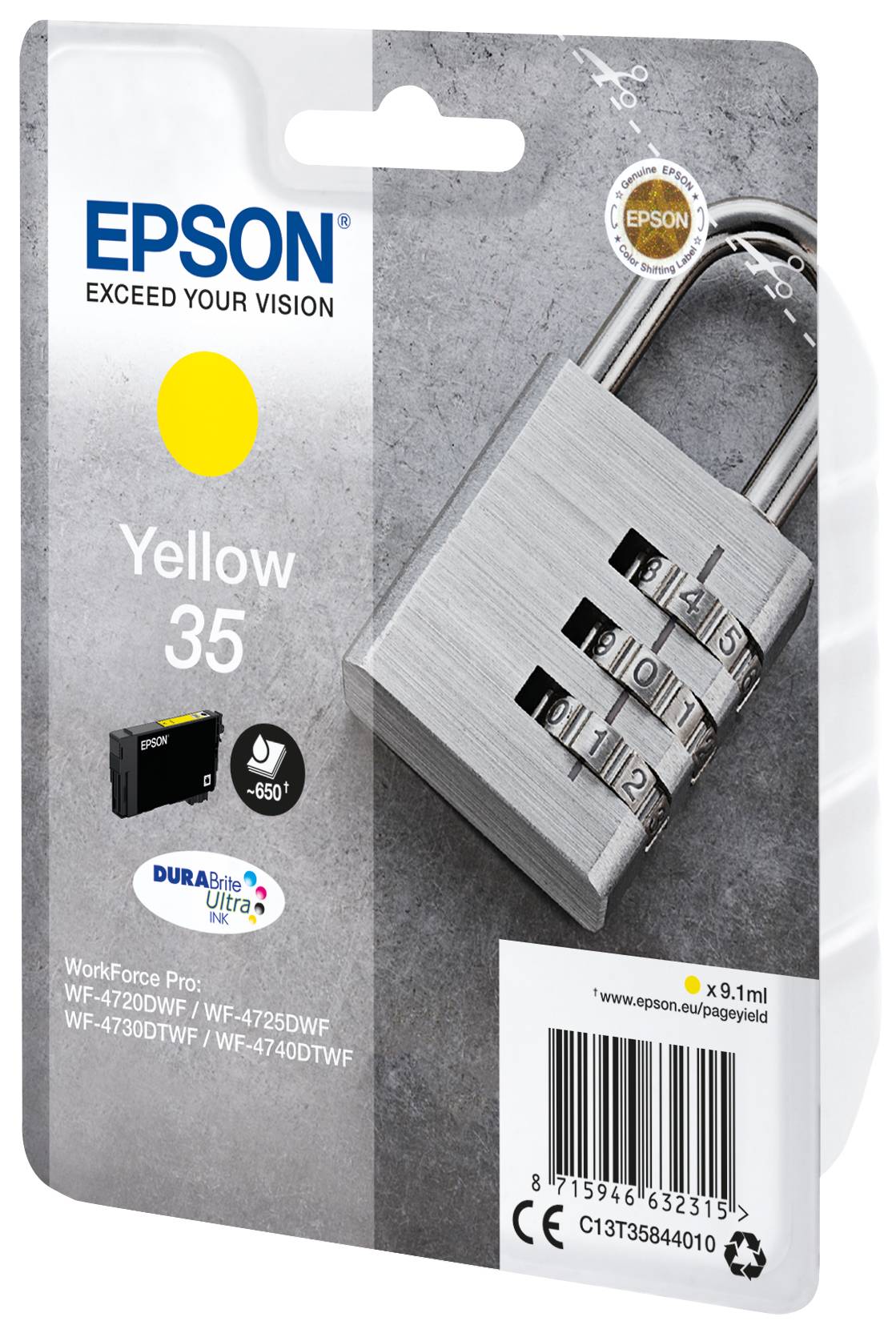 Epson Druckerpatrone T3584, 35 Original Gelb C13T35844010