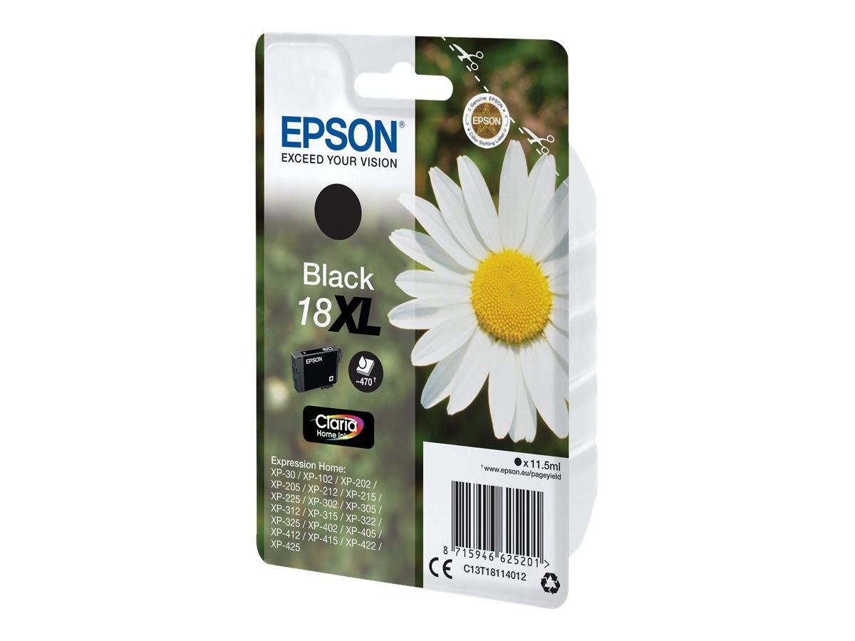 Epson Druckerpatrone T1811, 18XL Original Schwarz C13T18114012