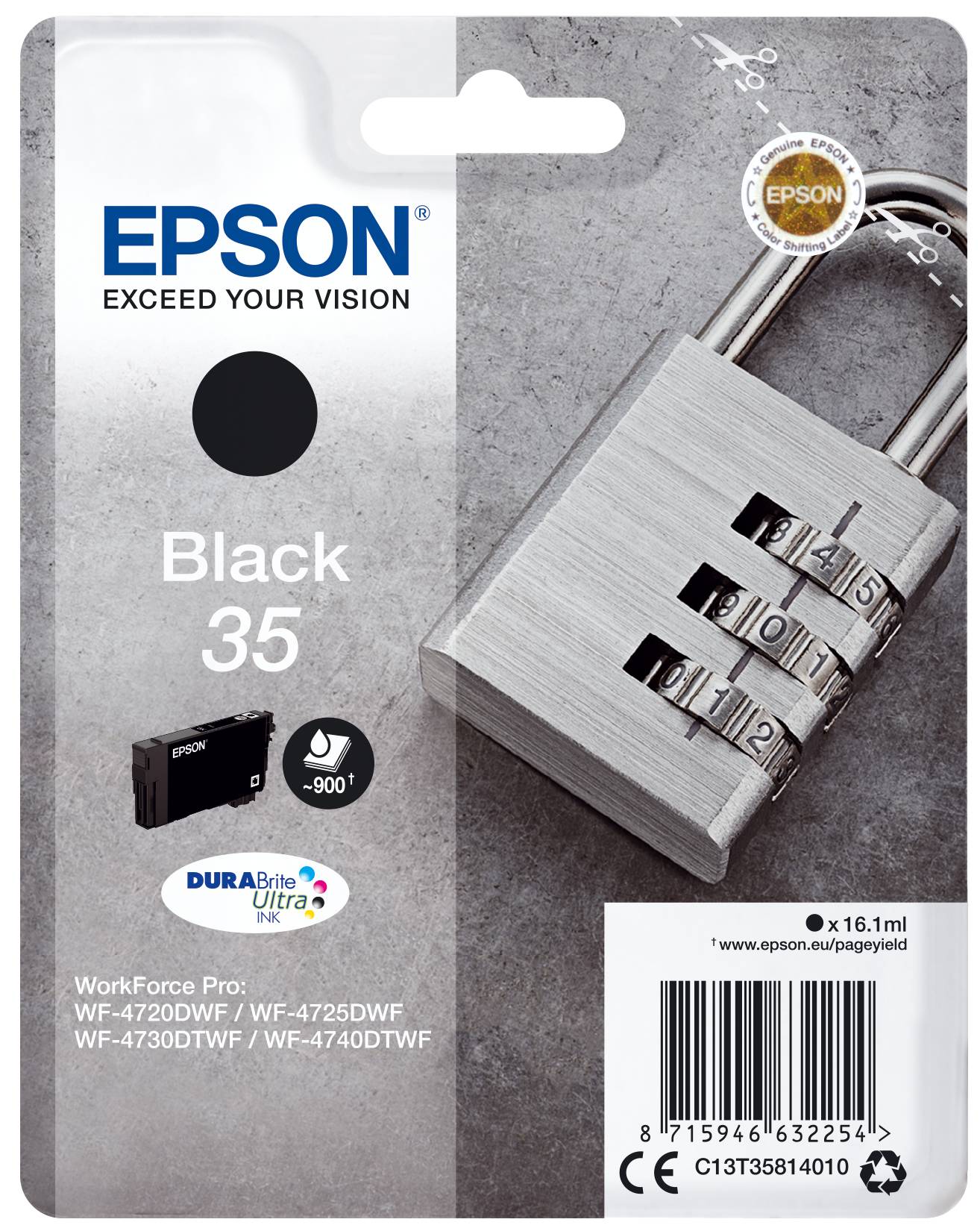 Epson Druckerpatrone T3581, 35 Original Schwarz C13T35814010