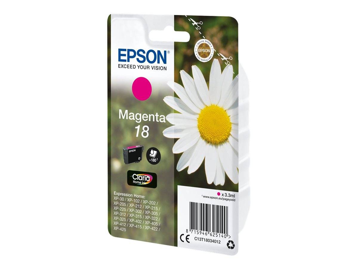 Epson Druckerpatrone T1803, 18 Original Magenta C13T18034012