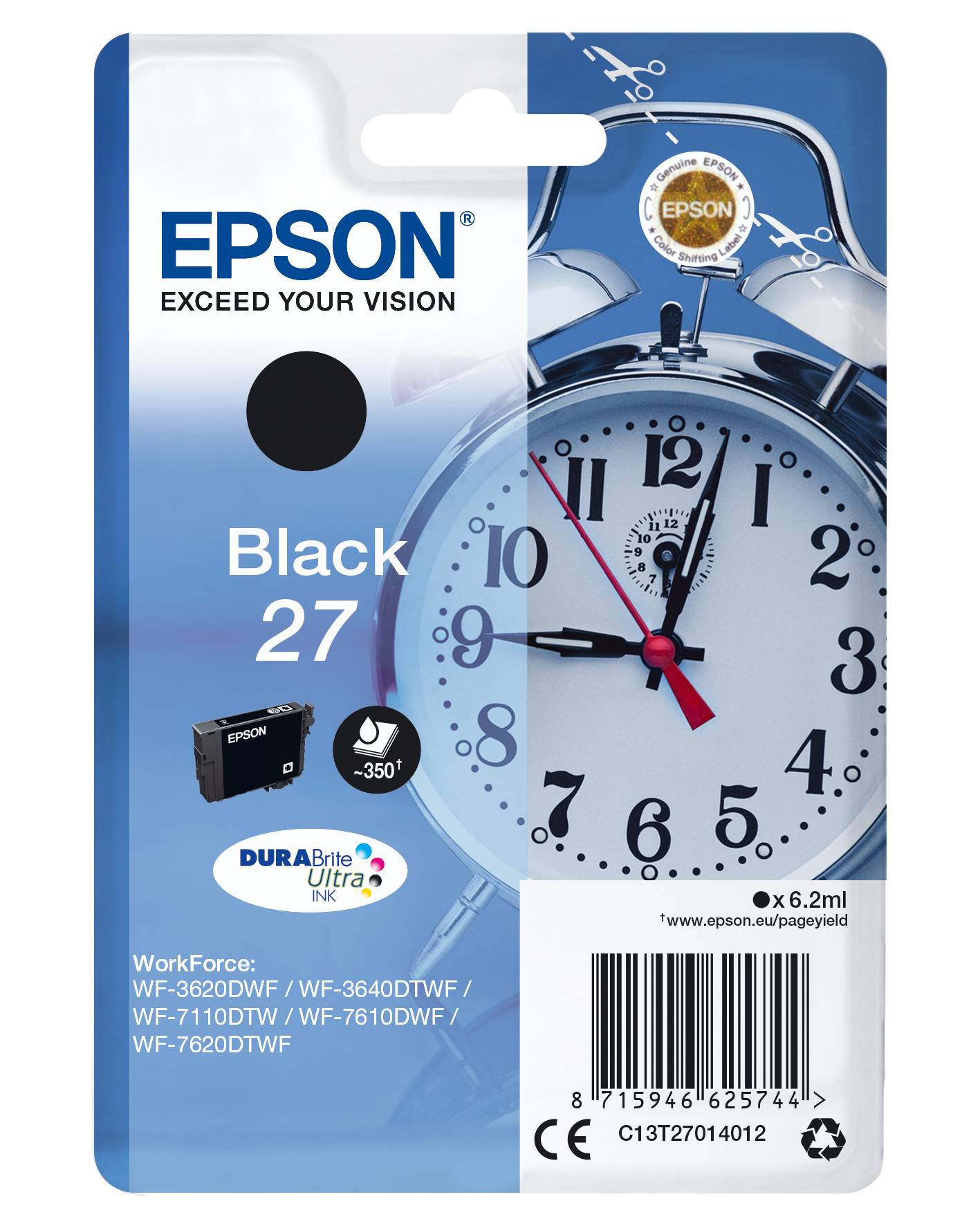 Epson 27 - 6.2 ml - Schwarz - original - Tintenpatrone