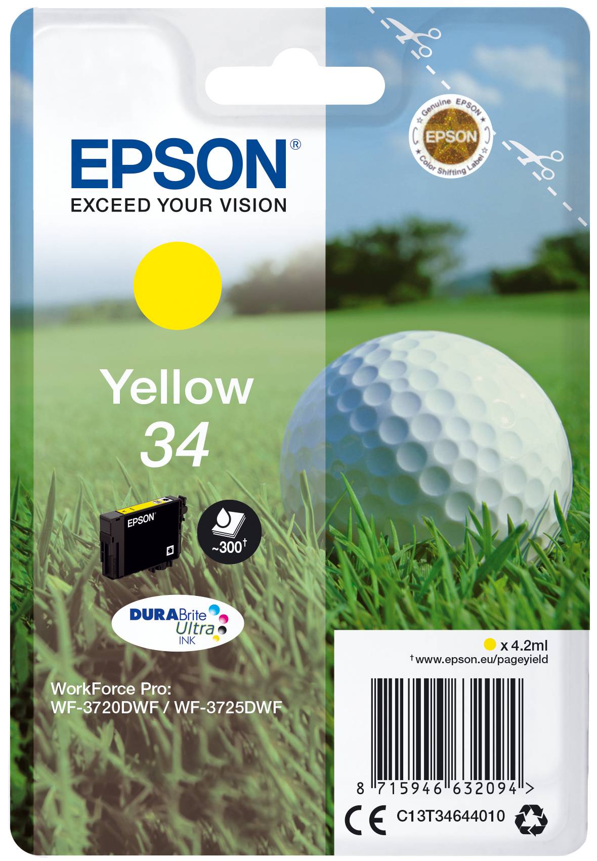 Epson Druckerpatrone T3464, 34 Original Gelb C13T34644010
