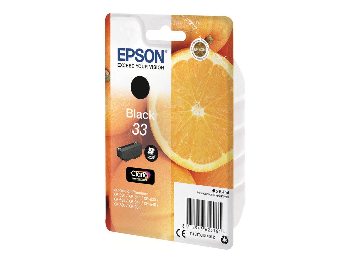 Epson Druckerpatrone T3331, 33 Original Schwarz C13T33314012