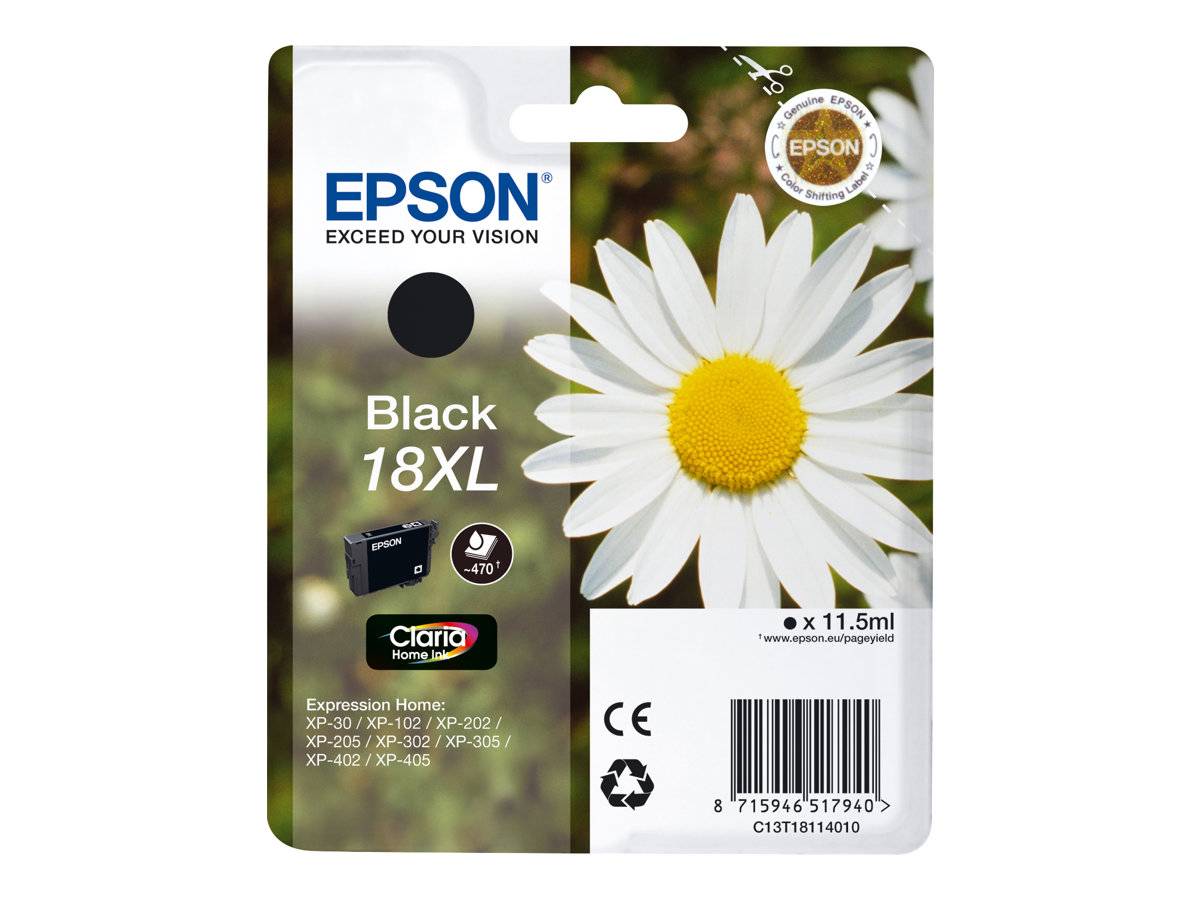 Epson 18XL - XL - Schwarz - Original - Tintenpatrone