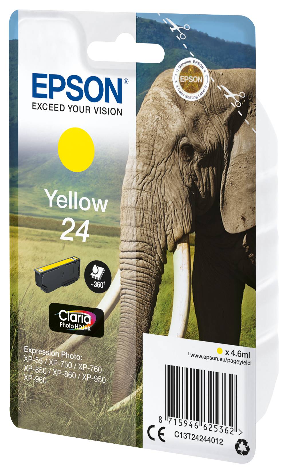 Epson Druckerpatrone T2424, 24 Original Gelb C13T24244012