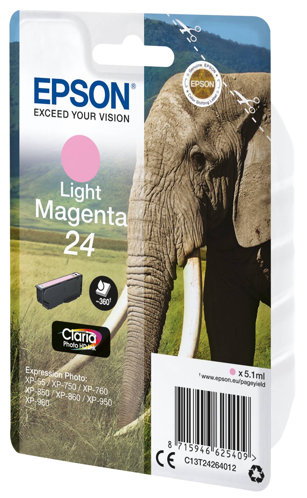 Epson Druckerpatrone T2426, 24 Original Hell Magenta C13T24264012