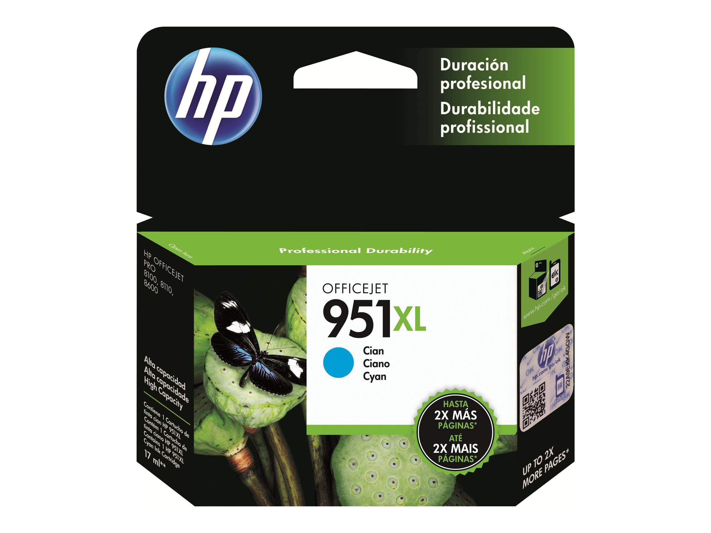 HP 951XL Druckerpatrone Original Cyan CN046AE Tinte