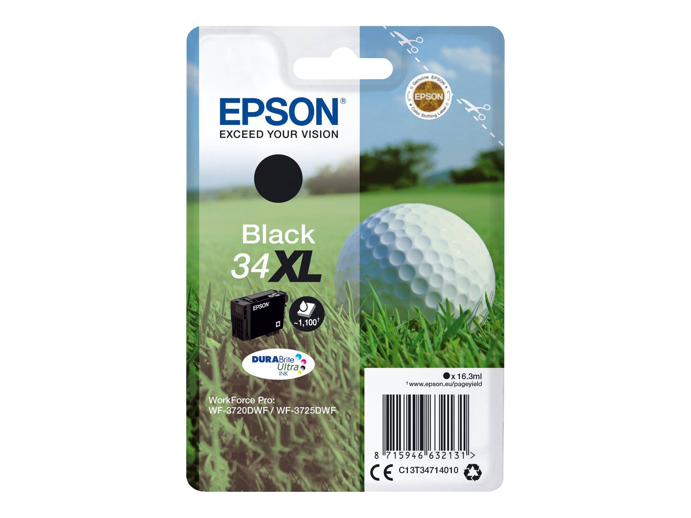 Epson Druckerpatrone T3471, 34XL Original Schwarz C13T34714010