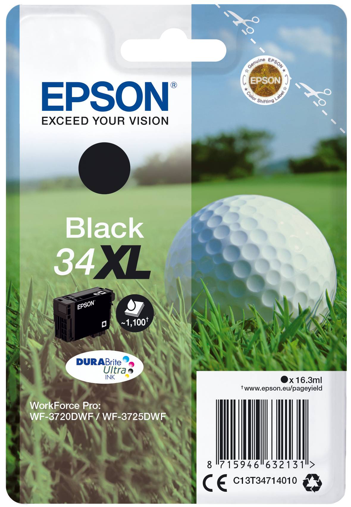 Epson Druckerpatrone T3471, 34XL Original Schwarz C13T34714010
