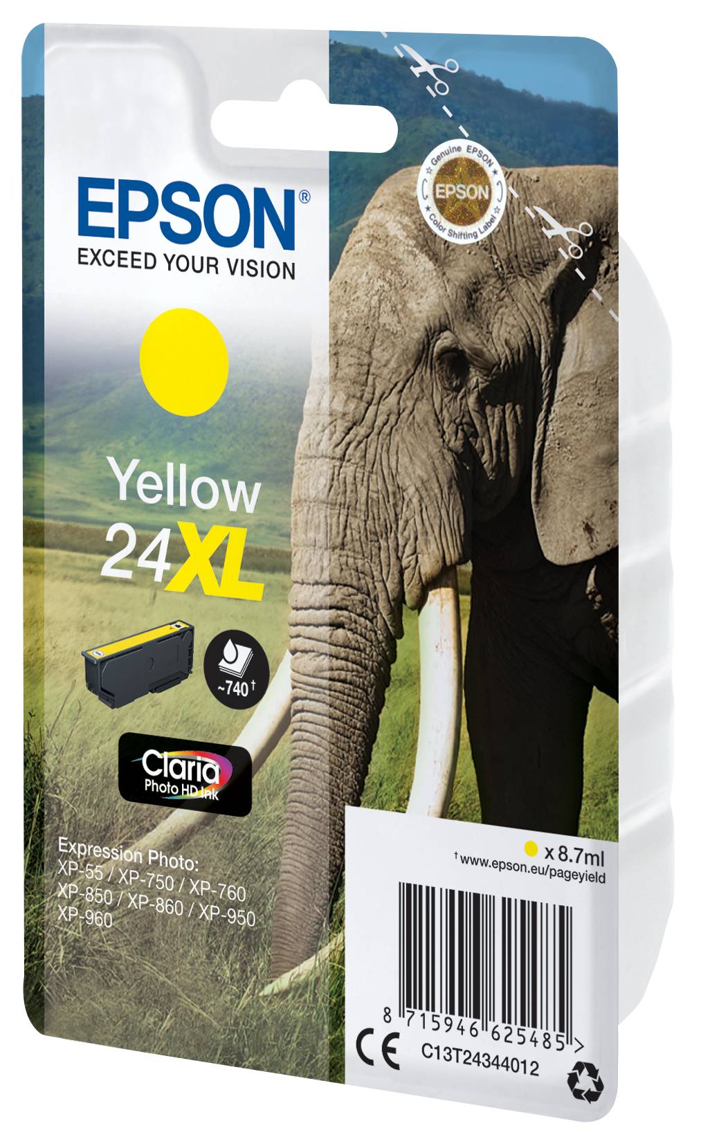 Epson Druckerpatrone T2434, 24XL Original Gelb C13T24344012