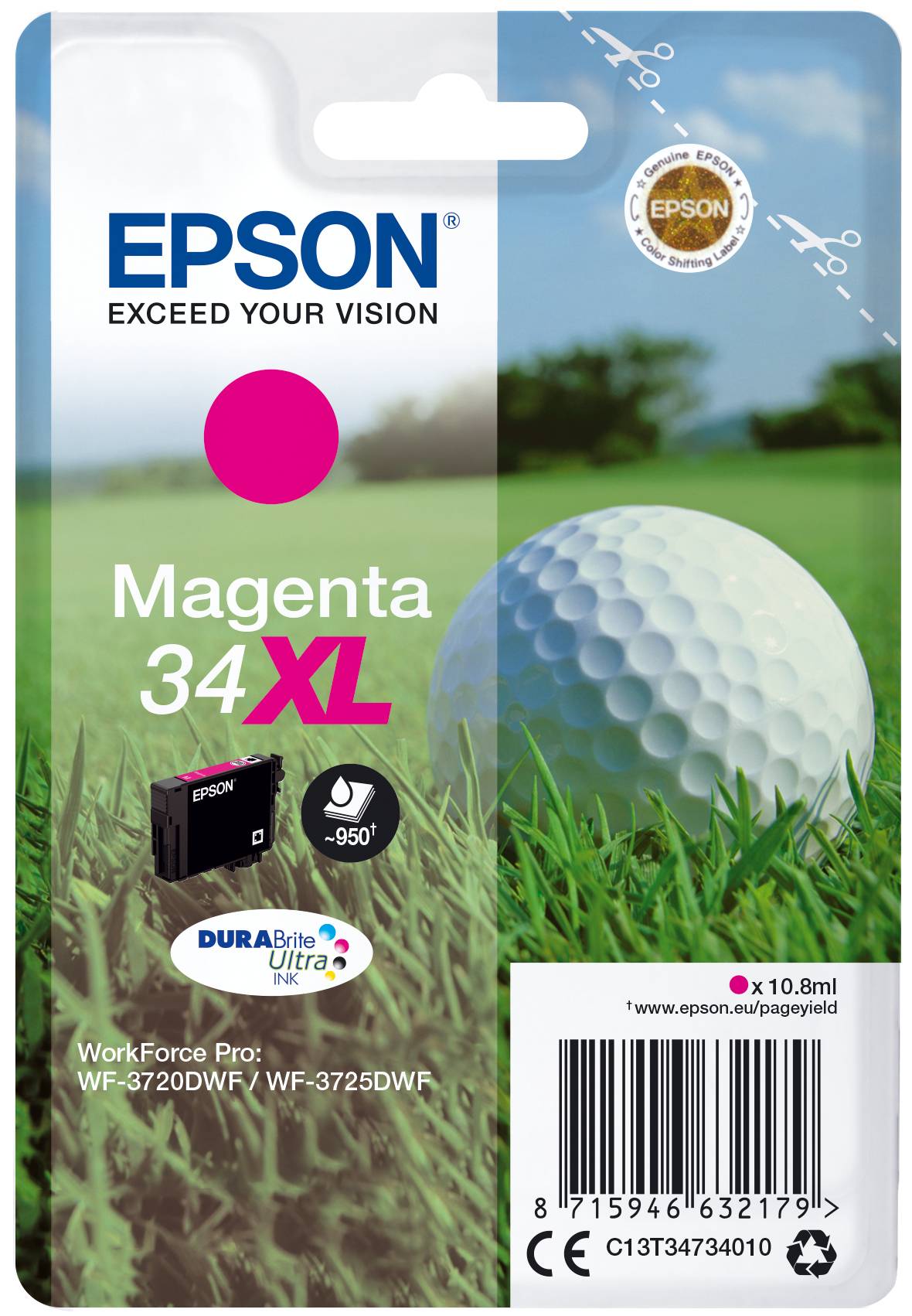 Epson Druckerpatrone T3473, 34XL Original Magenta C13T34734010