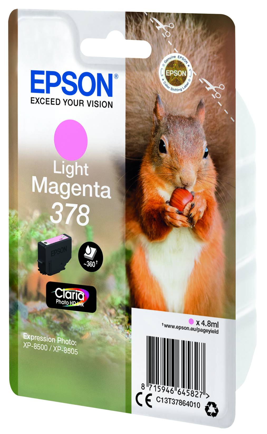 Epson Druckerpatrone T3786, 378 Original Hell Magenta C13T37864010
